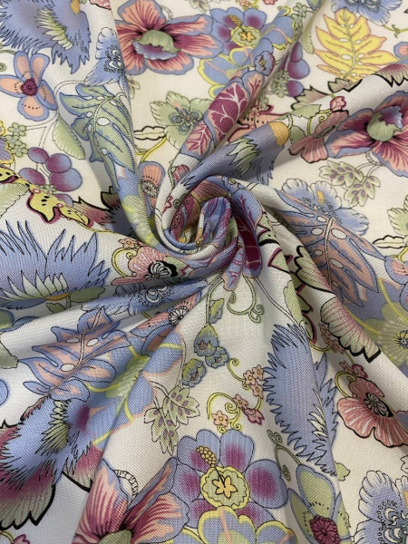 Вискоза ИЗЫСКАННЫЙ МИЛЬФЛЕР молочно-сливочный