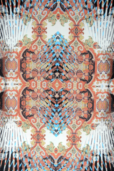 Шелк натуральный ЭТНО голубой