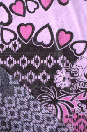 Сетка-компаньон СЕРДЕЧКИ фуксия трикотаж