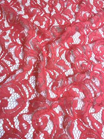 Кружевное полотно "Зимний узор" пион ткань