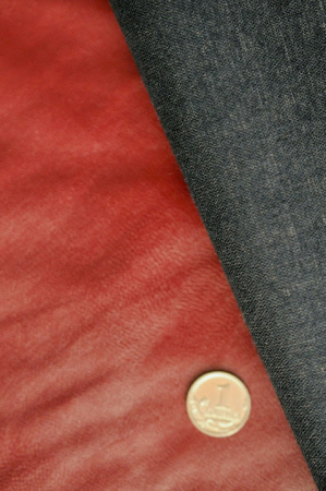 Искусственная КОЖА на тонкой вискозной основе Бордовая 2