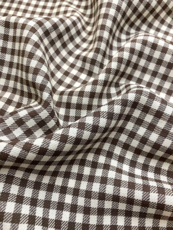 Шерсть костюмная КЛЕТОЧКА шоколадная ткани