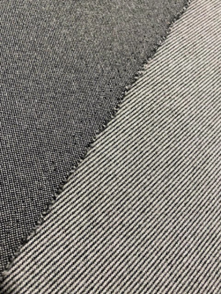 Джерси ТВИД В ПОЛОСКУ черный полотно