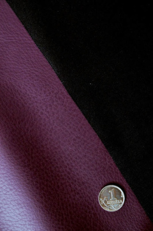 Искусственная КОЖА на тонкой трикотажной сеточке Сливовый 2