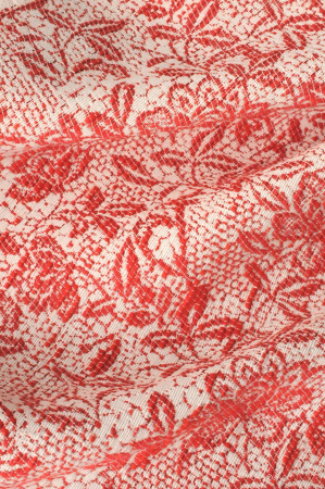 Жаккард "Летний" красный ткань