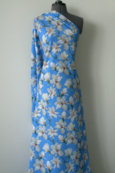 Креп стрейч Цветы весны 5