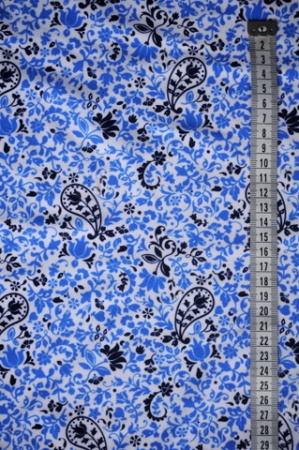 Бифлекс для купальников Мелкие синие узоры