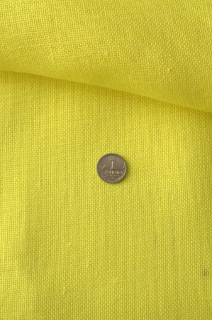 Лен однотонный ЯРКИЙ ЖЕЛТЫЙ