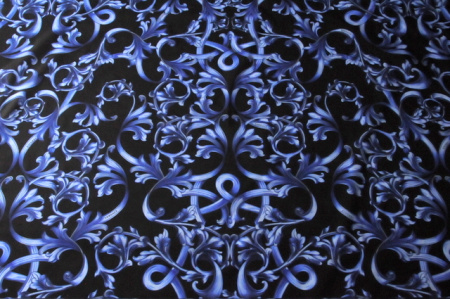 Курточная Ярко - синие завитки 5