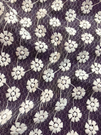 Кружевное полотно МЕЛКИЕ ЦВЕТОЧКИ белый ткань