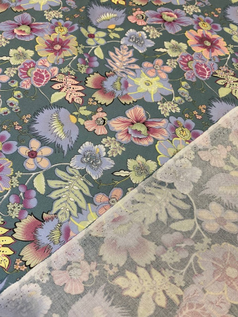 Вискоза ИЗЫСКАННЫЙ МИЛЬФЛЕР припыленная бирюза