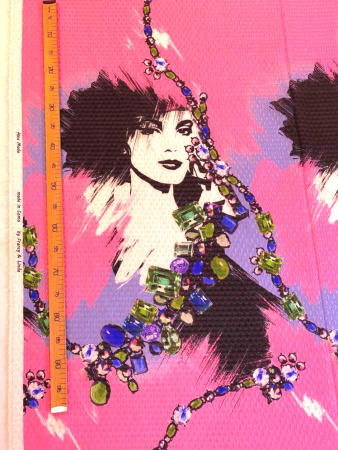 Органза ПАРИЖАНКА фон фуксия ткань