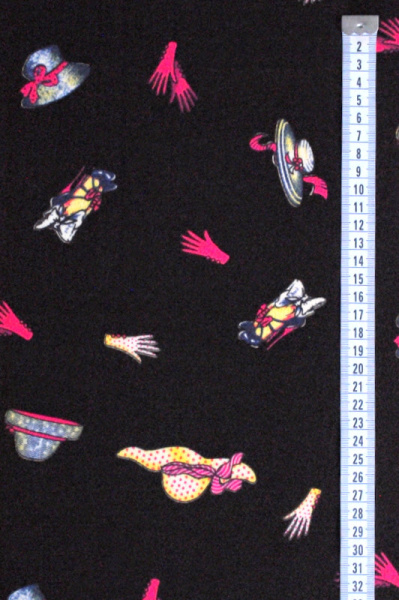 Креп плательный ДАМСКИЕ ШТУЧКИ черный