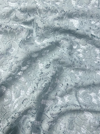 Кружевное полотно "Сильва" пыльный голубой ткань