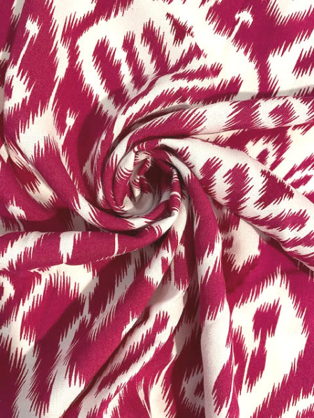 Штапель ИКАТ фуксия