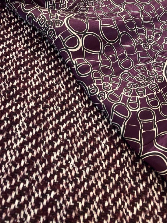 ткани Ткань костюмная ШАНЕЛЬ темно-бордовая