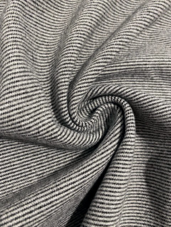 Джерси ТВИД В ПОЛОСКУ черный полотно