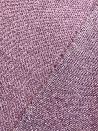 Трикотаж меланж с люрексом ПУДРА РОЗОВАЯ трикотажная ткань