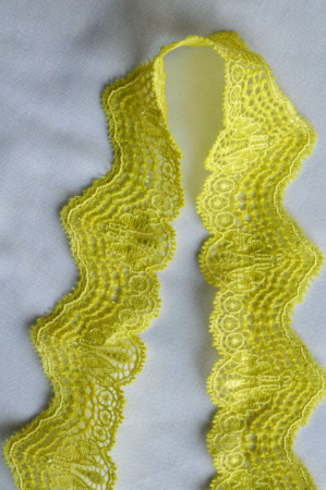 Кружево КУП-0027-2 ВОЛНА желтый 2