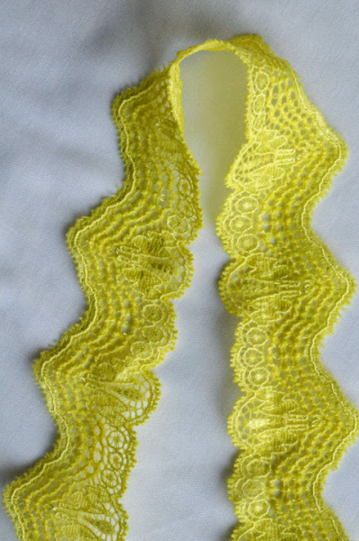 Кружево КУП-0027-2 ВОЛНА желтый 2