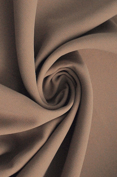 Креп ОДНОТОННЫЙ кофейно - песочный