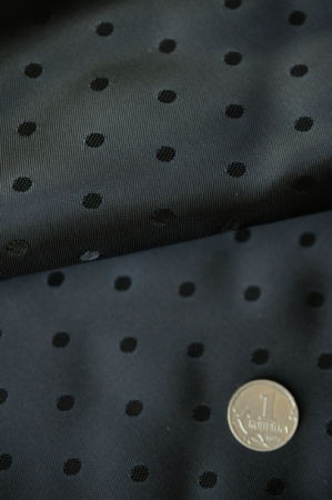Ткань подкладочная Горошки цвет черный 2