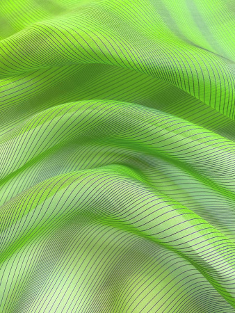 Органза ПОЛОСЫ ФИОЛЕТОВЫЕ фон лайм ткань