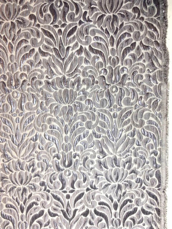  Жаккард УЗОР С ВЕНЗЕЛЯМИ стальной ткань