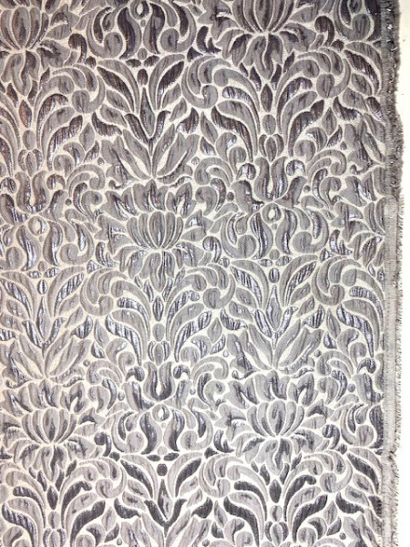 Жаккард УЗОР С ВЕНЗЕЛЯМИ стальной  Жаккард УЗОР С ВЕНЗЕЛЯМИ стальной ткань