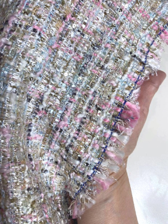 ткани Твид (Шанель) РОЗОВЫЙ БЕЖ