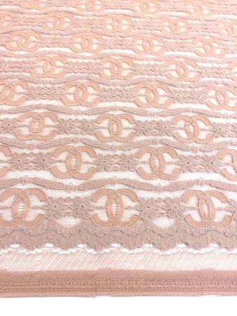 Кружевное полотно ЛОГО пудра ткань