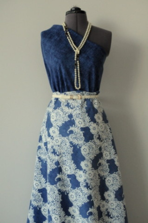 Трикотаж джерси Кружево на джинсе 7