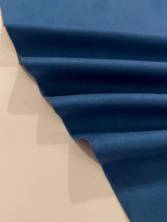 Замша МОРСКАЯ ВОЛНА  основа серый трикотаж