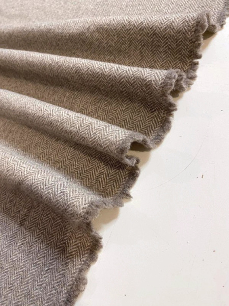 Шерсть костюмная ЕЛОЧКА беж ткани