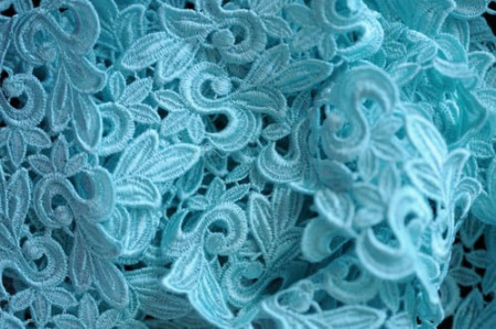 КУП-0063 Кружево макраме, нежная бирюза 2