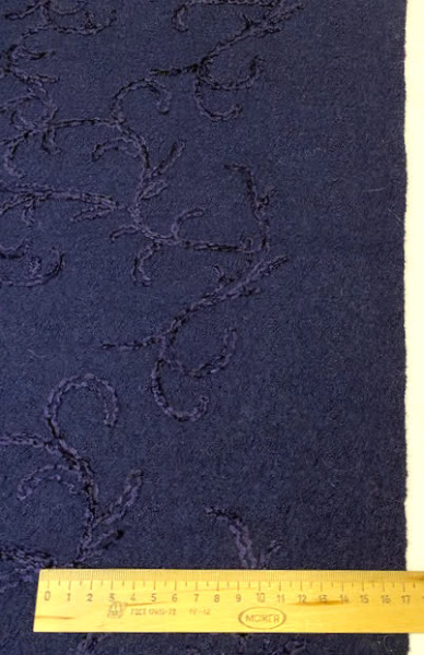 Лоден "Темно-синий" с вышивкой ткани