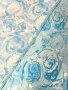 Жаккард "Объемные розы" бирюза ткань