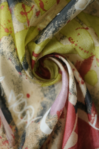 Подкладочная тафта Цветное граффити 5