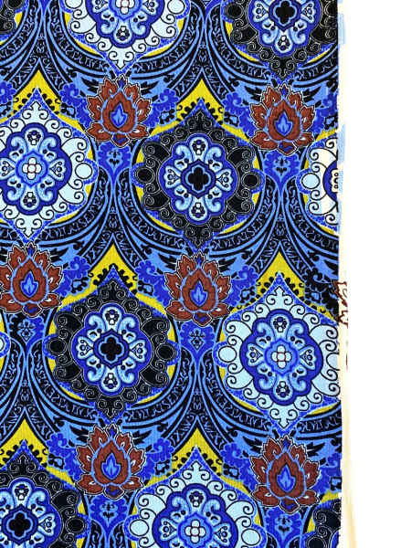 Трикотаж ВОСТОЧНЫЙ ОРНАМЕНТ синий ткань