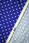 Бифлекс для купальников Белые горошки синий фон 3