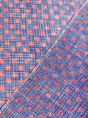 Батист ГОРОШКИ малиновые